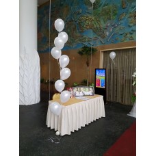 Registration table balloon decoration